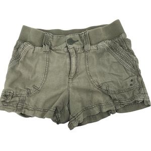 Maurices Women’s Linen Blend Mid Rise Shorts Hunter Green